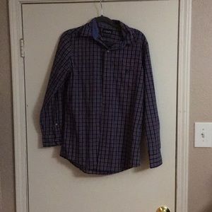 Long Sleeve Dark Blue Button Down